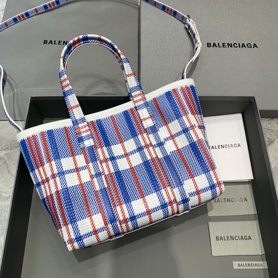 Balenciaga Tote Handbag Shopping Bag Blue/White